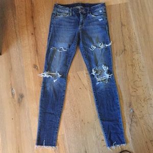 Joe's jeans distressed denim mid rise